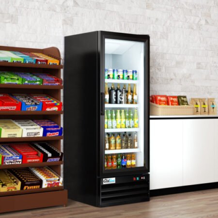Coldline G10-B 21&Quot; Single Glass Door Merchandiser Refrigerator – Black