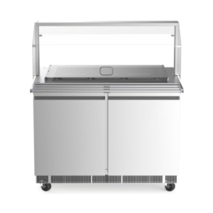 Cbt-48-Csg 48&Quot; Stainless Steel Refrigerated Salad Bar With Sneeze Guard