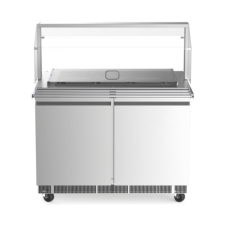 Cbt-48-Csg 48&Quot; Stainless Steel Refrigerated Salad Bar With Sneeze Guard