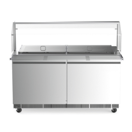 CBT-60-CSG Salad Bar Top View with Food Pans