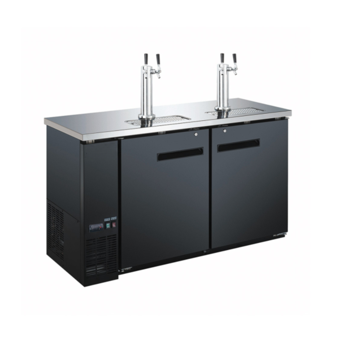 Cdd-60 60&Quot; Black 4 Tap Refrigerated Direct Draw Beer Dispenser 2 Express Kitchquip Cdd-60 Beer Dispenser Interior