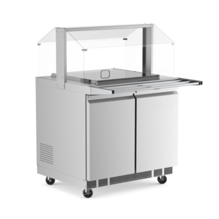 Cbt-36-Csg 36&Quot; Refrigerated Salad Bar, Buffet Table With Sneeze Guard