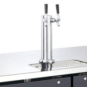 Cdd-60 60&Quot; Black 4 Tap Refrigerated Direct Draw Beer Dispenser 8 Coffee Double Tower 2