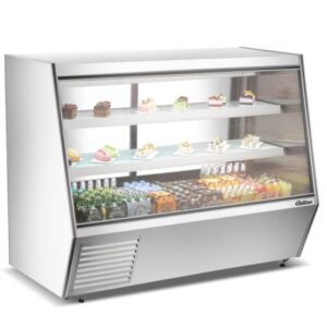 Hdl72 72&Quot; Refrigerated Slanted Glass Deli Case Front View
