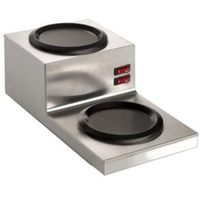 Pdw2-L Double Burner Warmer Plate - Side Angle