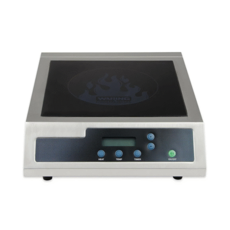 WIH400 Single Burner Countertop Induction Cooktop in stainless steel.