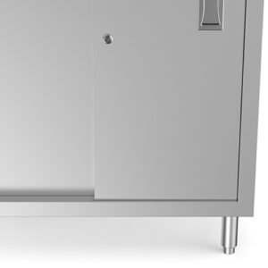 Prepline Pcb-30&Quot; Stainless Steel Enclosed Base Work Table 8 Adjustable Feet Cabinet 1 5