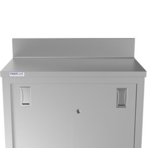 Prepline Pcb-30&Quot; Stainless Steel Enclosed Base Work Table 7 Cabinet Backsplash Feature 2