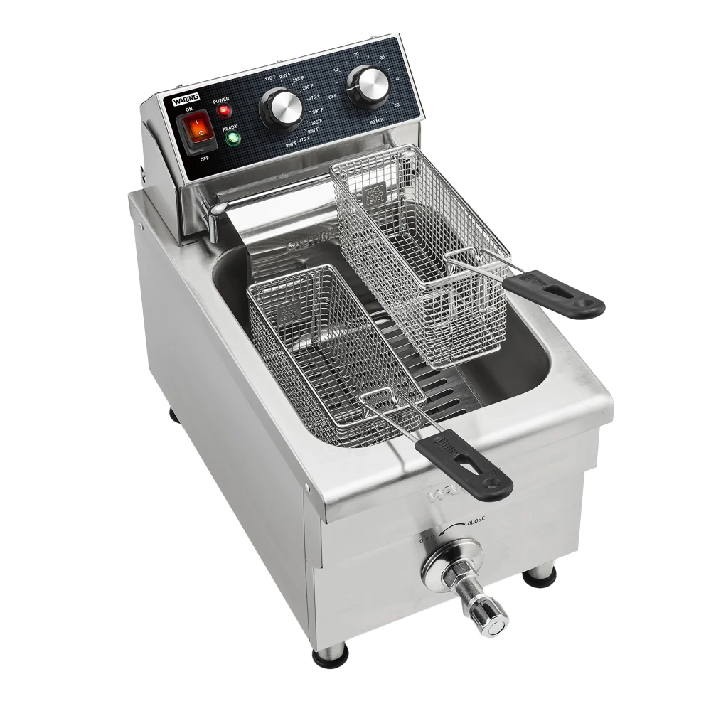 Waring Wdf1300 Countertop Electric Fryer - (1) 10 Lb Vat, 120V/1Ph 2 Waring Wdf1300 Countertop Electric Fryer - (1) 10 Lb Vat, 120V/1Ph - Image 2