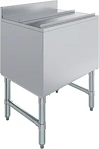 Freestanding Stainless Steel Ice Bin with 7-Circuit Cast Aluminum Cold Plate
