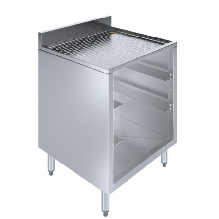 Stainless Steel Glass Rack Storage Cabinet with Rack Slides