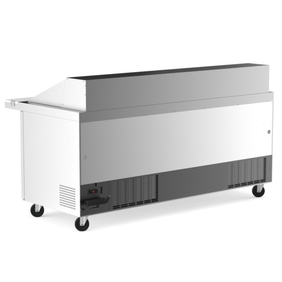 Mega Top Refrigerated Sandwich Prep Table With Cutting Board And Food Pans 2 Mega Top Pan Layout And Cutting Board