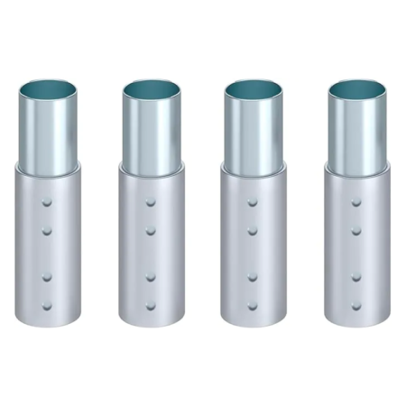 6 Inch Table Leg Extensions (4 Pack) – Adjustable Metal Risers for Work Tables