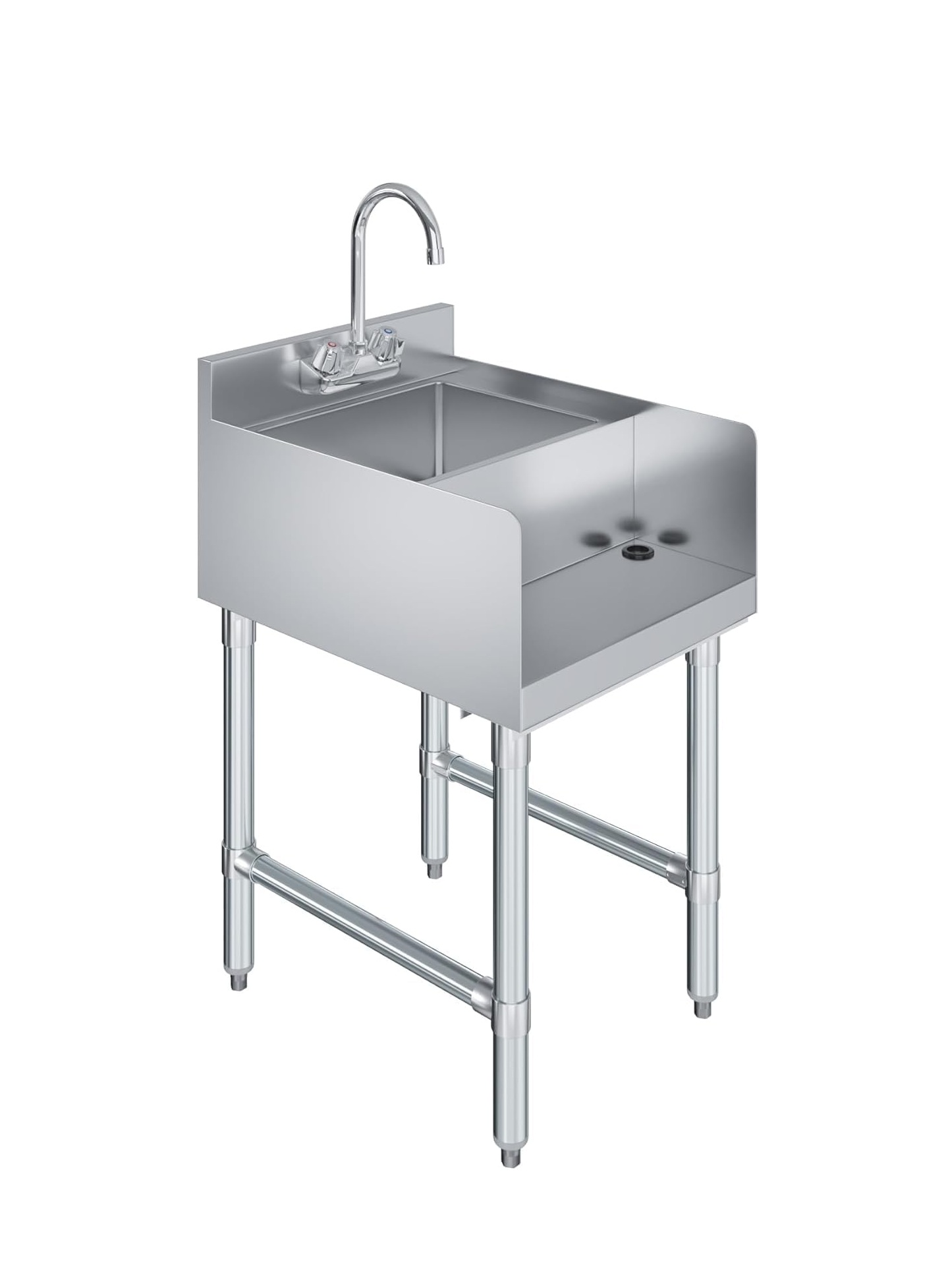 Commercial Blender Station With Dump Sink – 22” X 18” Stainless Steel Nsf Underbar Beverage Prep Sink 1 Commercial Blender Station With Dump Sink – 22” X 18” Stainless Steel Nsf Underbar Beverage Prep Sink