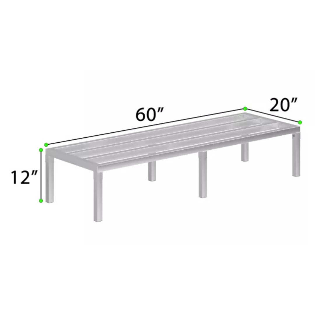 Commercial Aluminum Dunnage Rack - Heavy Duty Kitchen Storage | Express Kitchquip | Nsf Certified 12 Commercial Aluminum Dunnage Rack - Heavy Duty Kitchen Storage | Express Kitchquip | Nsf Certified - Image 12