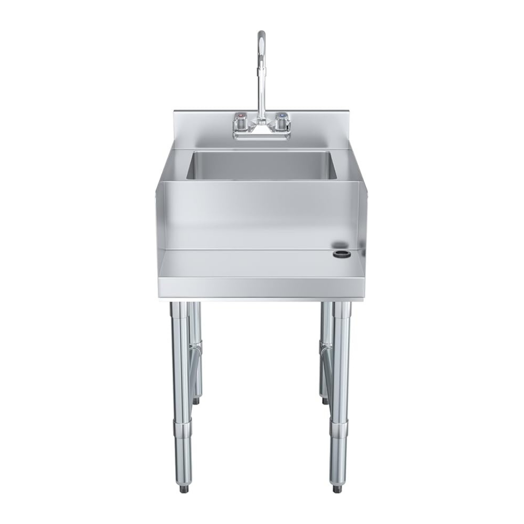22” X 18” Stainless Steel Blender Station With Dump Sink &Amp; Faucet – Nsf Certified Underbar Beverage Prep Sink For Commercial Bar Restaurant Or Juice Shop 2 22” X 18” Stainless Steel Blender Station With Dump Sink &Amp; Faucet – Nsf Certified Underbar Beverage Prep Sink For Commercial Bar Restaurant Or Juice Shop - Image 2