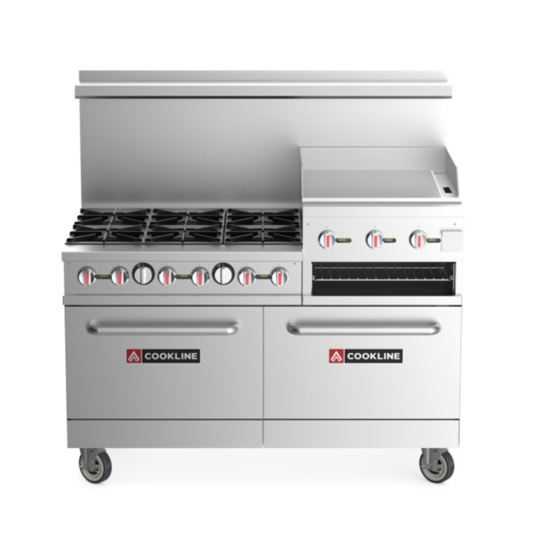 60&Quot; Commercial Range With 6 Burners And 24&Quot; Raised Griddle – 278,000 Btu Restaurant Range | Cr60-24Rg 3 60&Quot; Commercial Range With 6 Burners And 24&Quot; Raised Griddle – 278,000 Btu Restaurant Range | Cr60-24Rg - Image 3