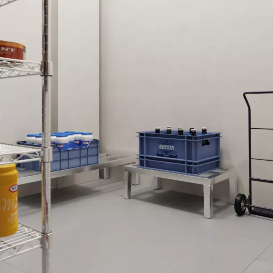 Commercial Aluminum Dunnage Rack - Heavy Duty Kitchen Storage | Express Kitchquip | Nsf Certified 2 Commercial Aluminum Dunnage Rack - Heavy Duty Kitchen Storage | Express Kitchquip | Nsf Certified - Image 2