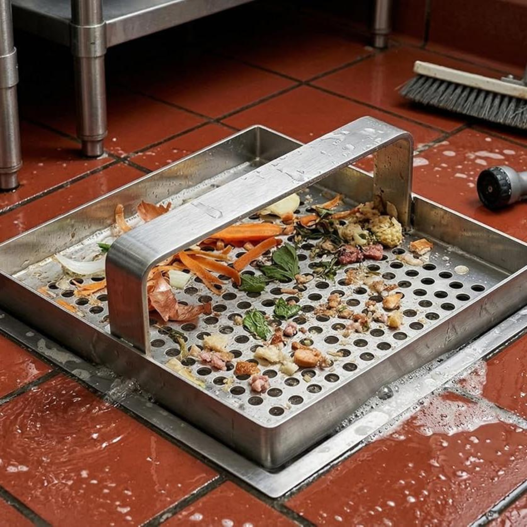 Stainless Steel Floor Drain Strainer 5.75&Quot; Square With Handle | Heavy-Duty Commercial Drain Basket For Kitchen, Mop Sink &Amp; Utility Drains 5 Stainless Steel Floor Drain Strainer 5.75&Quot; Square With Handle | Heavy-Duty Commercial Drain Basket For Kitchen, Mop Sink &Amp; Utility Drains - Image 5