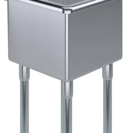 Single-Compartment-Stainless-Steel-Commercial-Sink-With-Backsplash-And-Adjustable-Galvanized-Legs