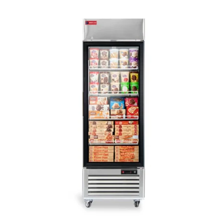 Westlake Commercial Freezer Merchandiser 27&Quot; 1-Glass Door 23 Cu.ft Stainless Steel | Etl Doe Reach-In Display For Restaurant