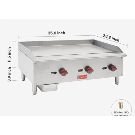 Https://Express-Kitchquip.com/Commercial-Gas-Griddle-36-3-Burner/