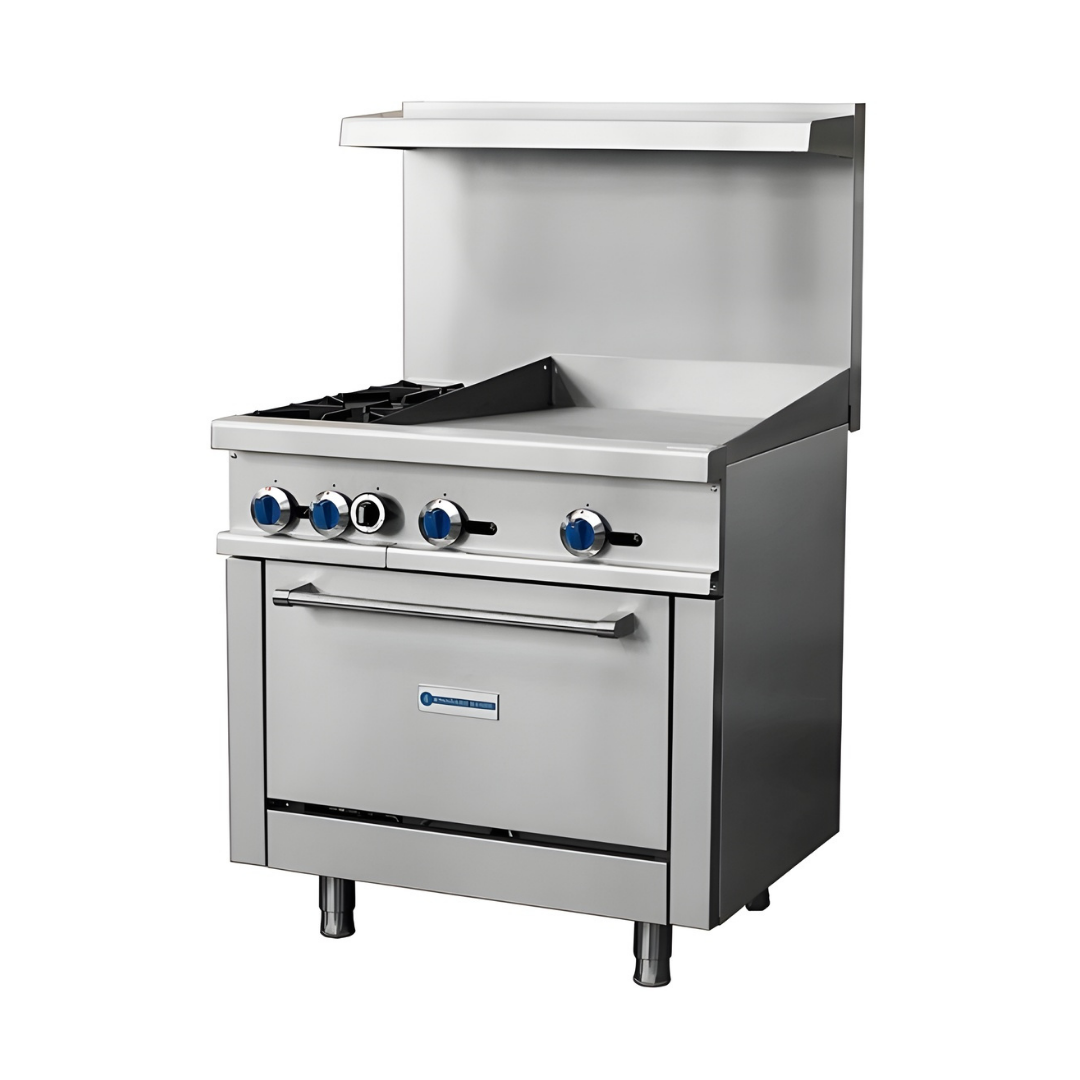 Standard Range Sr-R36-24Mg-Ng 36&Quot; Natural Gas Commercial Range With 2 Burners 24&Quot; Griddle Top 1 Oven - 153,000 Btu 2 Standard Range Sr-R36-24Mg-Ng 36&Quot; Natural Gas Commercial Range With 2 Burners 24&Quot; Griddle Top 1 Oven - 153,000 Btu - Image 2