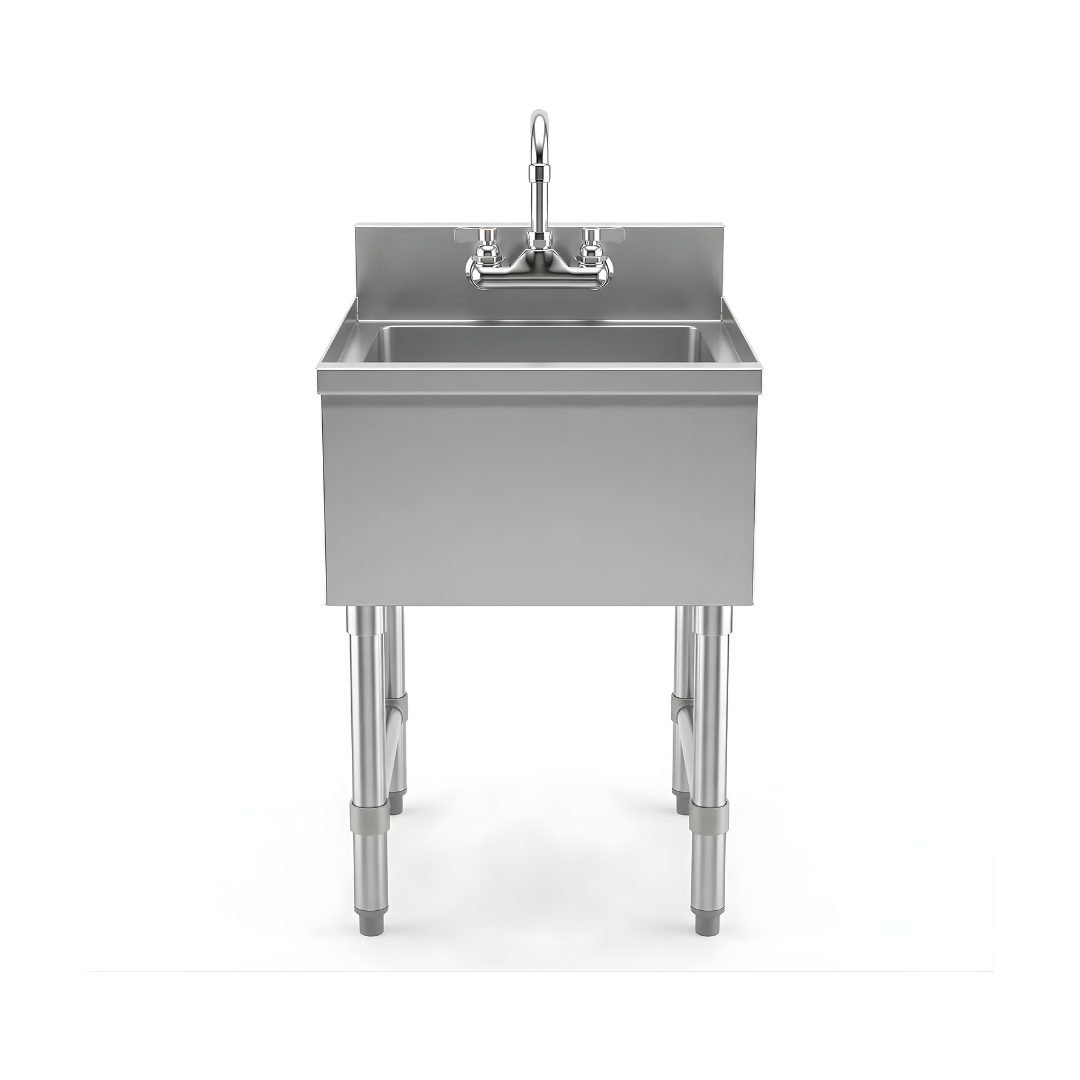 Commercial Underbar Hand Sink Stainless Steel With Backsplash Faucet Included Nsf Single Bowl Bar Prep Sink 2 Commercial Underbar Hand Sink Stainless Steel With Backsplash Faucet Included Nsf Single Bowl Bar Prep Sink - Image 2