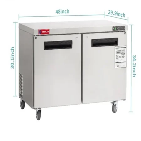 Wktr 48B Westlake 48 Inch Two Door Commercial Under Counter Refrigerator With Stainless Steel Finish3