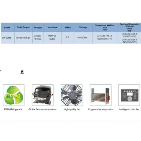 Westlake B-275 Commercial Ice Storage Bin with 308 lbs capacity and NSF certification.