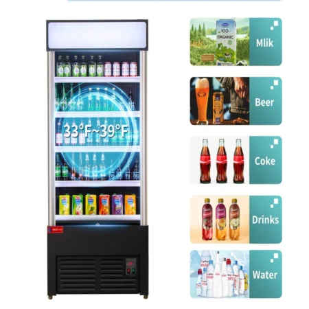 Westlake LD3-2Z-C2 Open Display Merchandiser with LED lighting and drinks