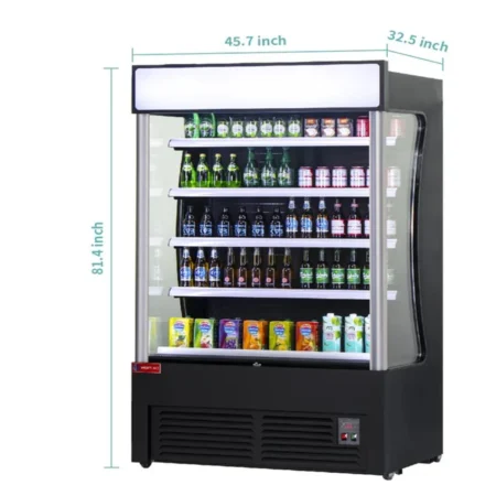 Westlake LD3-2Z-C4, Open Air Merchandiser, Commercial Beverage Cooler, Grab and Go Refrigerator, NSF Certified Cooler, Display Fridge