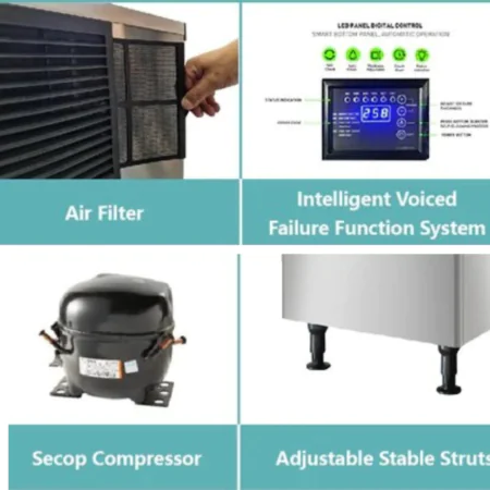 Westlake SK-529 Commercial 500lb Cubic Ice Machine with 440lb Storage Bin