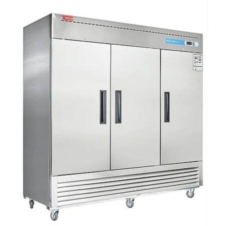 Westlake Wkf-82B 3-Door Commercial Reach-In Freezer With Stainless Steel Finish