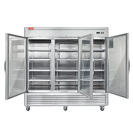 Westlake WKR-82BG 3-door commercial glass door reach-in refrigerator for food service