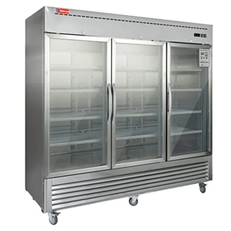 Westlake WKR-82BG 3-door commercial glass door reach-in refrigerator for food service