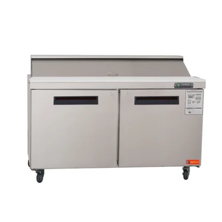 Westlake Wksr-60B 60 Inch Double Door Stainless Steel Commercial Worktop Refrigerator