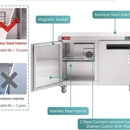 Westlake Wktr-60B 60&Quot; Commercial Worktop Refrigerator