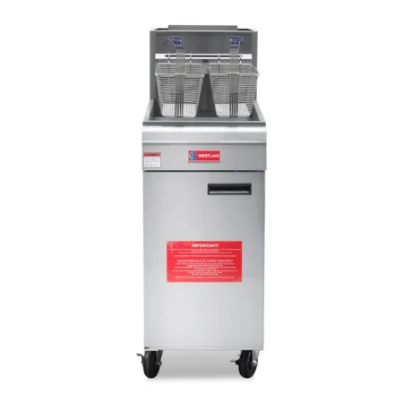 Westlake GF90, Natural Gas Fryer, Commercial Deep Fryer, 40lb Fryer, Restaurant Frying Equipment, 90000 BTU Fryer