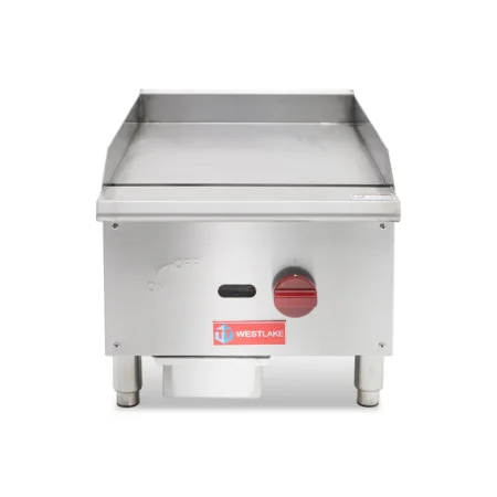 Commercial Gas Griddle 16&Quot; - 30,000 Btu Stainless Steel Countertop Grill