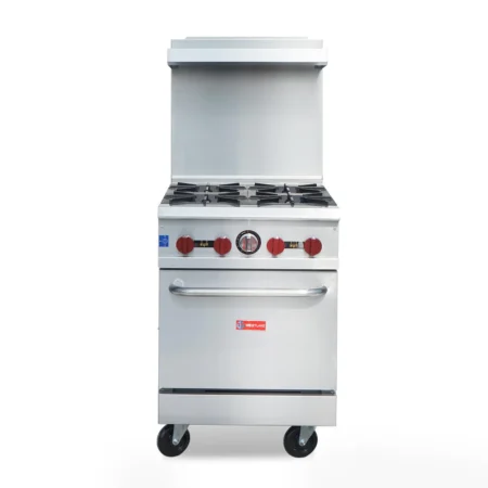 Westlake RGR24 24-inch commercial gas burner range with oven stainless steel.