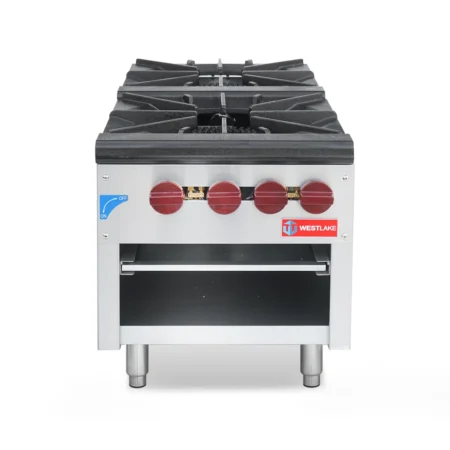 Westlake Sp-2M Commercial Double Burner Gas Stock Pot Range Stainless Steel