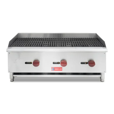 Westlake Ecb-36S 36-Inch Countertop Gas Charbroiler With 3 Burners