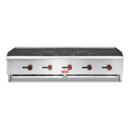 Westlake Ecb-60S 60 Inch Stainless Steel Commercial Gas Countertop Charbroiler