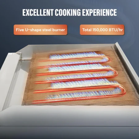 Westlake Ecb-60S 60 Inch Stainless Steel Commercial Gas Countertop Charbroiler