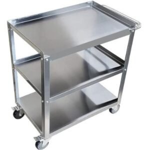 3 Shelf Utility Kitchen Metal Cart 33"x21"X33" Commercial