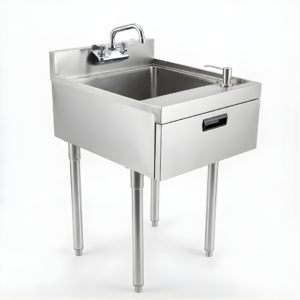 Stainless Steel Underbar Hand Sink with Soap & Towel Dispenser NSF