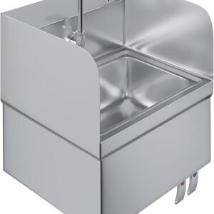 Commercial Wall-Mount Hand Sink, Stainless Steel Side Splash