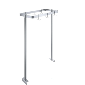 Stainless Steel Table Mounted Pot Rack with 6 Hooks – NSF Commercial Kitchen Organizer
