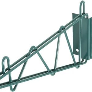Express KitchQuip Epoxy Green Wall Mounting Bracket for Wire Shelving 2 Brackets for Commercial Retail or Home Use NSF Certified Set of 2 Brackets